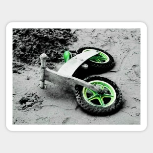 Green Wheels and Black Tyres Sticker